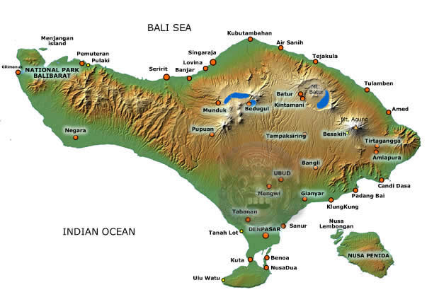 Map van Bali